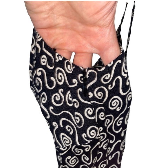 Reformation Black and White Swirl Midi Dress - Picture 6 of 12